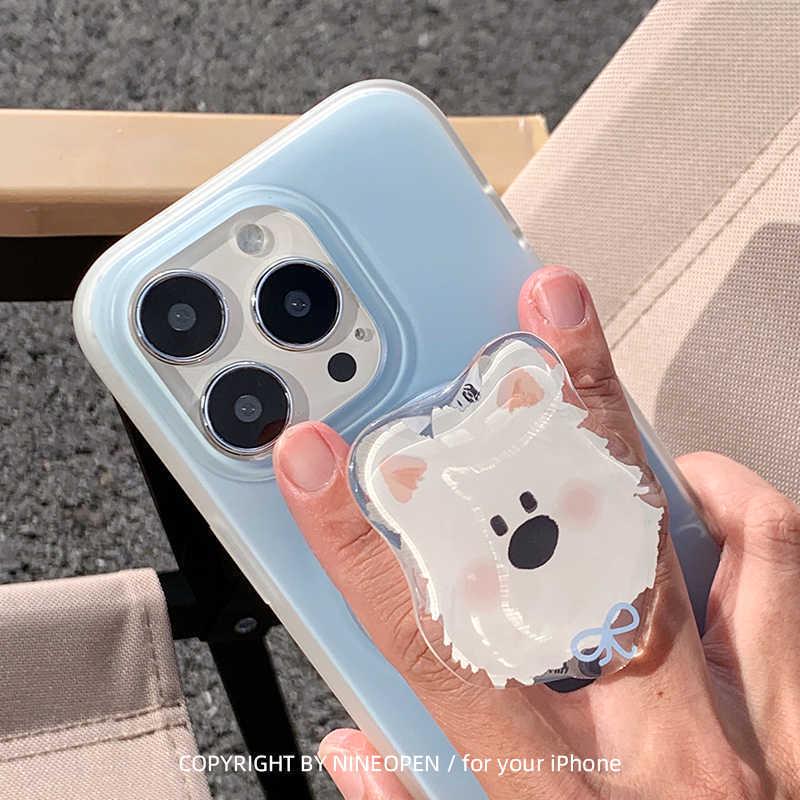 Cute Corgi Cartoon Retractable MagSafe Holder for Cats and Lazy People