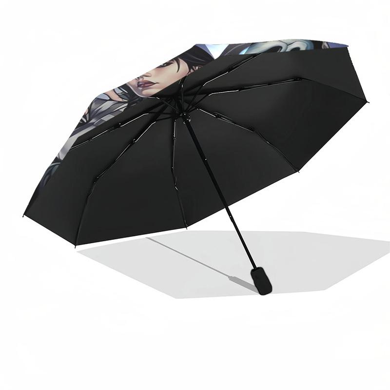 Ghostface, Bloody Themed Automatic Opening and Closing Umbrella, Compact Travel Umbrella, Lightweight and Portable, Suitable for Beach Commu