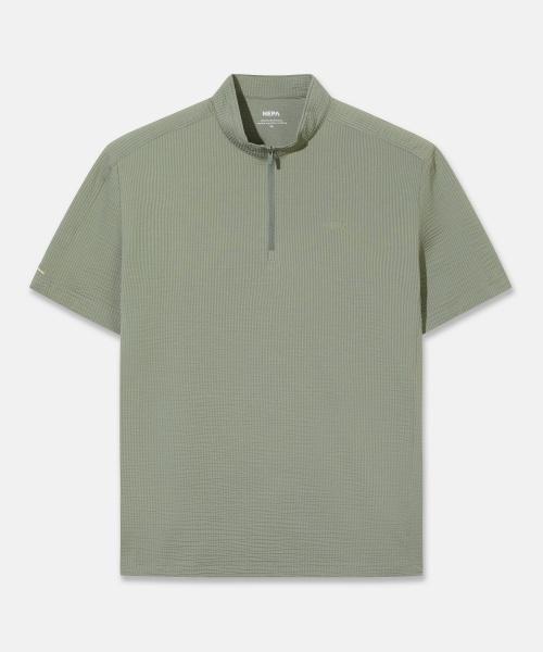 Nepa 7M35418 Men'S Renew Seersucker Short Sleeve Zip-Up T-Shirt