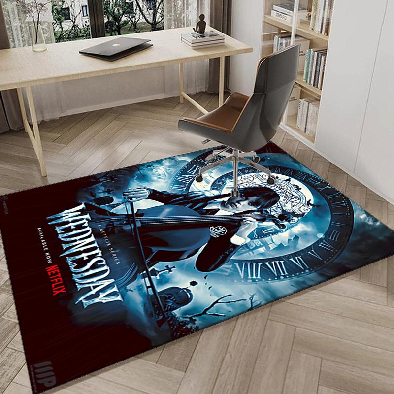 Wednes-day Gothic Family Reunion Carpet, Chair Rug,Rug for Office Bedroom living rooms, Doormat decor Fan Gift Christmas Gift