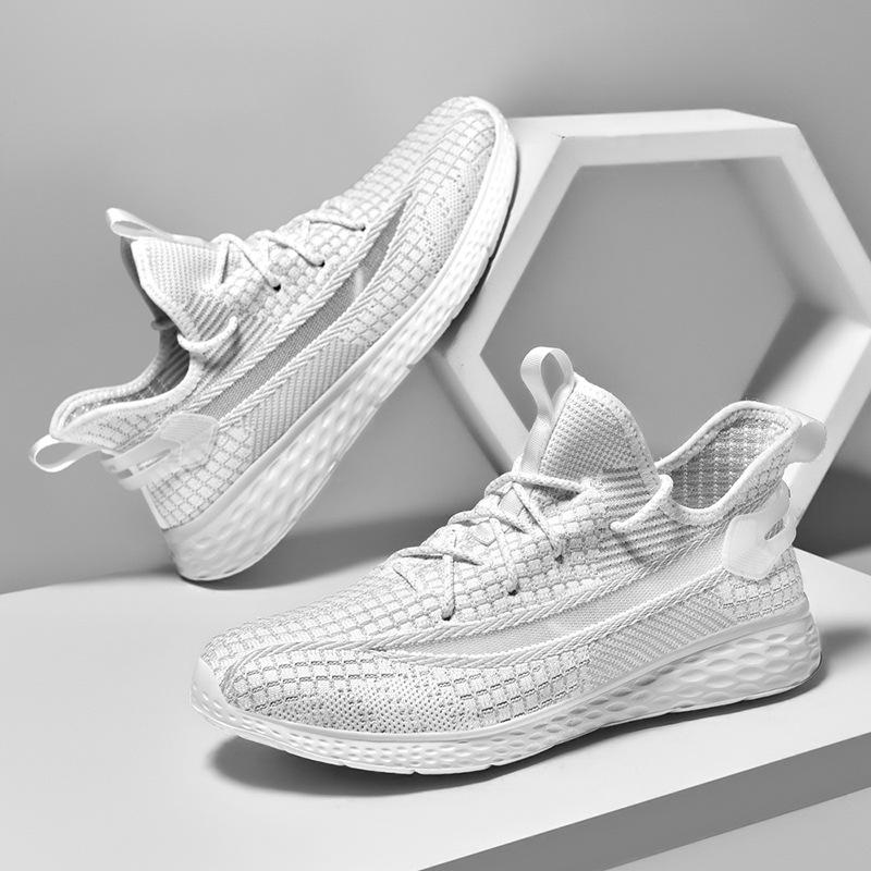 Summer new large-size casual sneakers fashionable fly-woven mesh breathable coconut sneakers