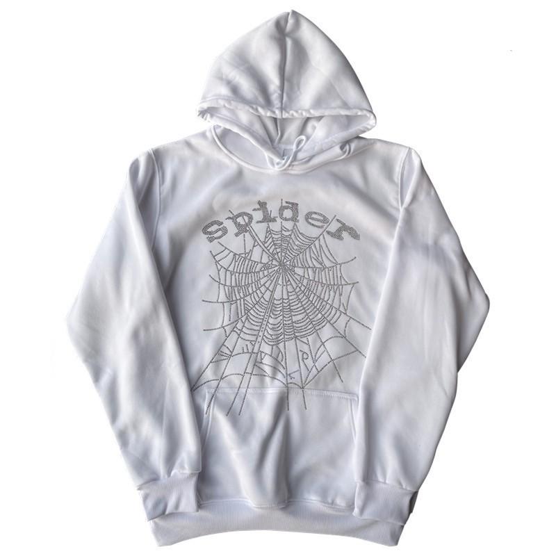 Herren Übergroßes Kapuzenpullover-Set Mit Spinnennetz-Grafikdruck Winterlich Warm Fleecegefüttert Streetwear