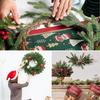 30pcs Realistic Pine Branches for Christmas Decoration 10inches Pin Needle Branches Home Decor DIY Christmas Realistic Green Decoration