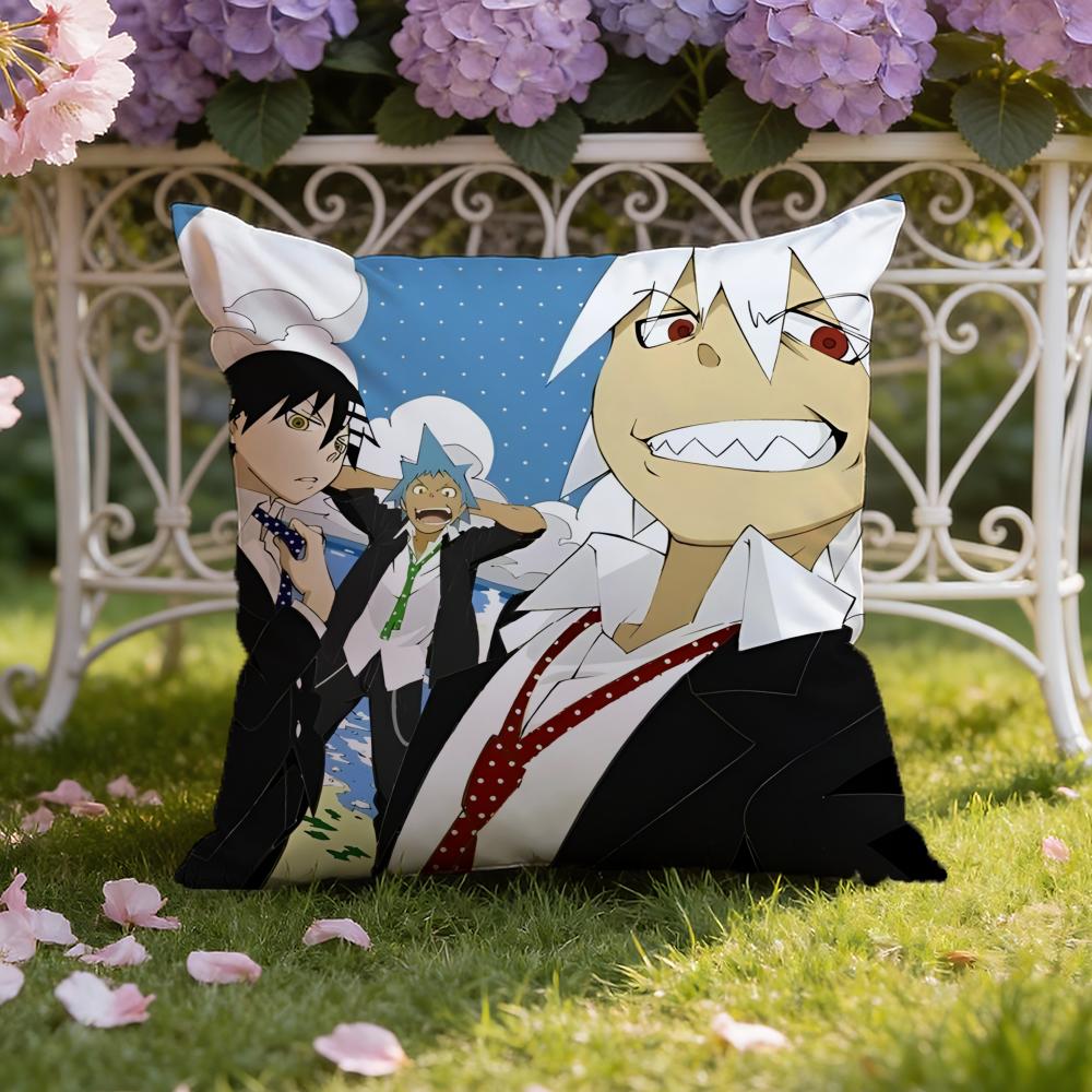 Anime S-SOUL E-EATER Cushion Cover Home & Car Dual-Scene Pillow Cover: Reversible for Premium Comfort