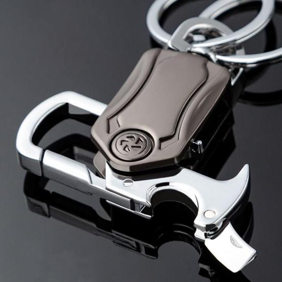 Robuster Multifunktions-Schlüsselanhänger Karabiner Clip Flaschenöffner Fidget Spinner Messer Zink