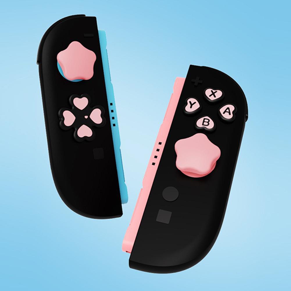 For Switch2 Cute Thumb Sticks Grip Cover for Nintendo Button Caps for Switch2 Joy-Con D-Pad Button Caps Silicone Thumb Grips Set
