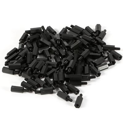 100 buc M2 M3 M4 Plastic Nylon Hex Masculin Femeie Femeie Distanțiere Piuliță șurub cu cap rotund