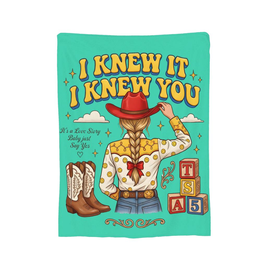 I Knew It I Knew You Country Knitted Blankets TS5 Plush Throw Blanket Summer Air Conditioning Portable Soft Warm Bedspreads,