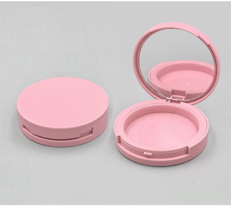 59mm Universal Empty Compact with Mirror, Single Layer Case for False Lashes or Powder Foundation, Refillable