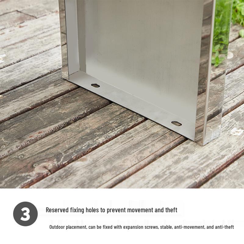 Stainless Steel Outdoor Park Bench with Iron Frame for Leisure Seating