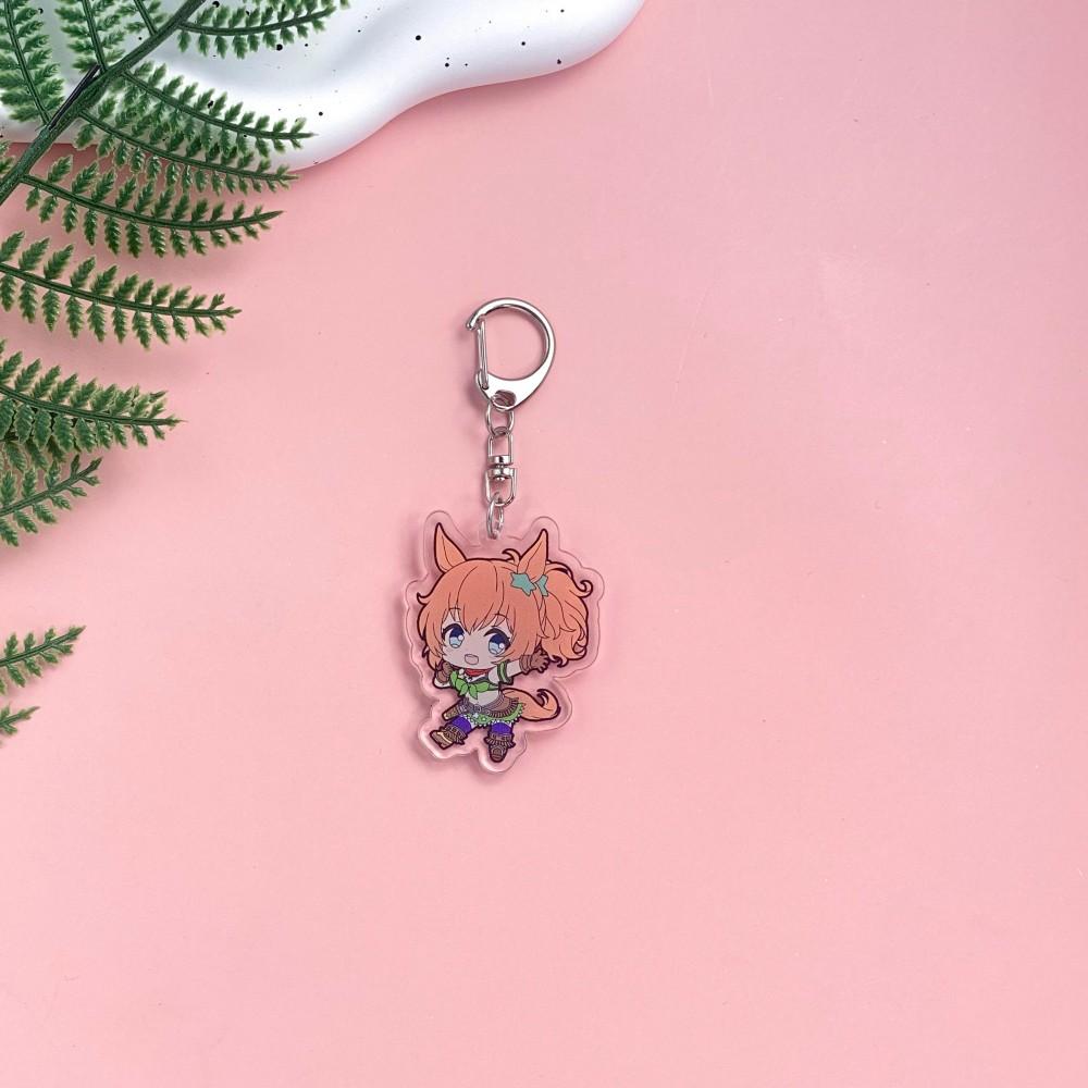 1/15 Stück Anime Figuren Pretty Derby Acryl Schlüsselanhänger Niedlicher Rucksack Anhänger Lustige Tasche Charms Zubehör Dekoration Feiertagsgeschenke
