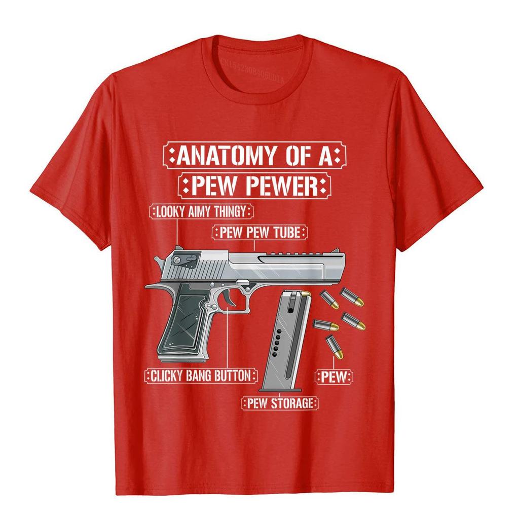 Anatomy Of A Pew Pewer Ammo Gun Funny Gun Lover Meme T-Shirt Casual Cotton Men Tees 3D Style New Design T Shirt