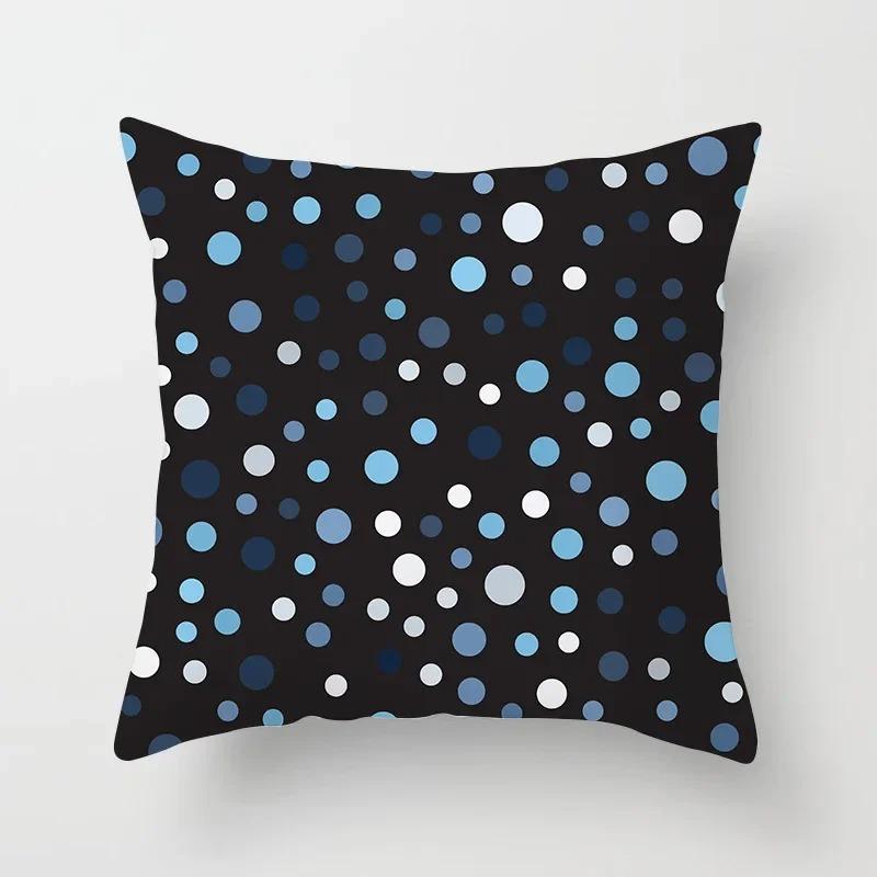 Blue Plaid Decorative Pillowcase Car Ornaments Office Living Room Sofa Home Pillowcase