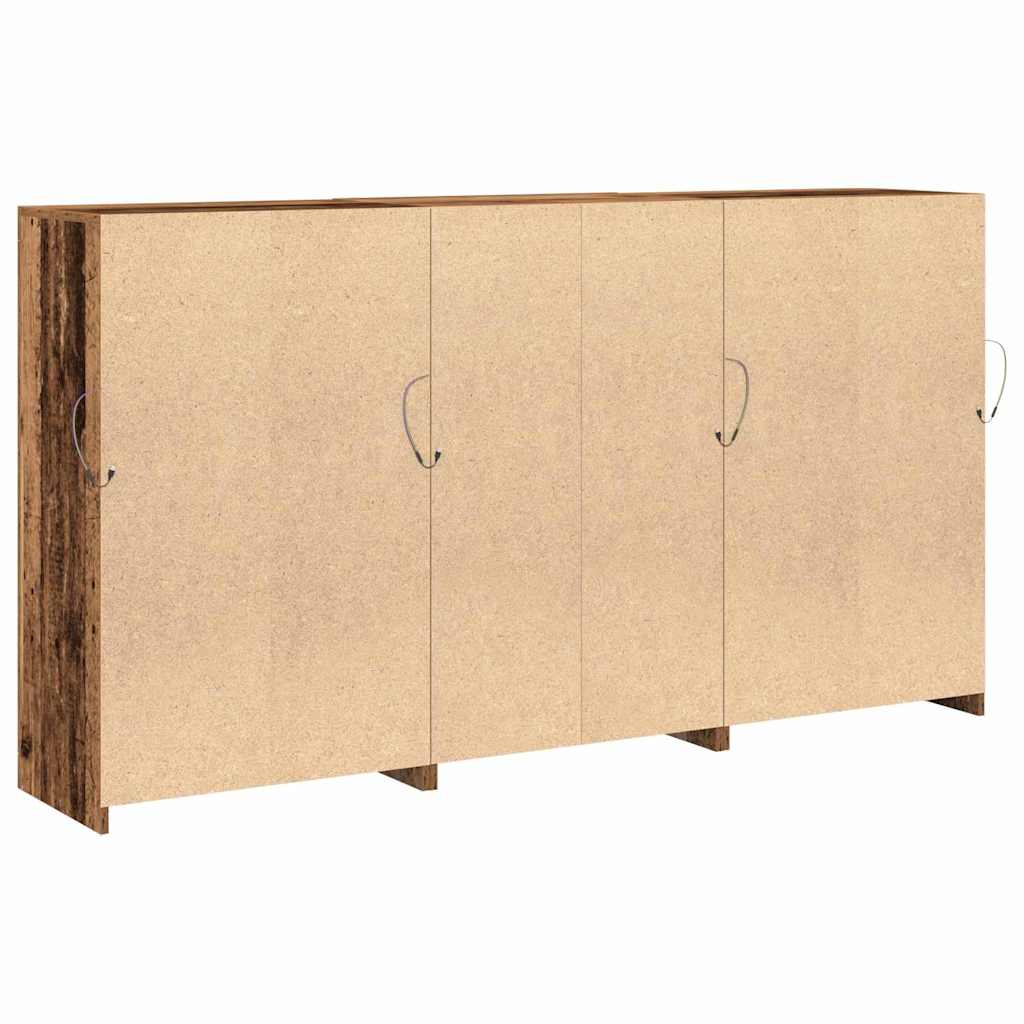 LED Sideboard Reclaimed Wood Style 181.5 x 37 x 100 cm Particleboard
