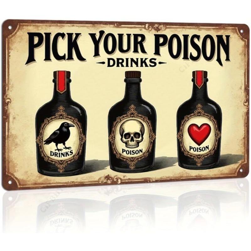 Halloween Metal Wall Sign Spooky Decor 20x30cm