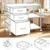 File Cabinet,Rolling Office Storage Unit,Office Side Table(only with file cabinet)