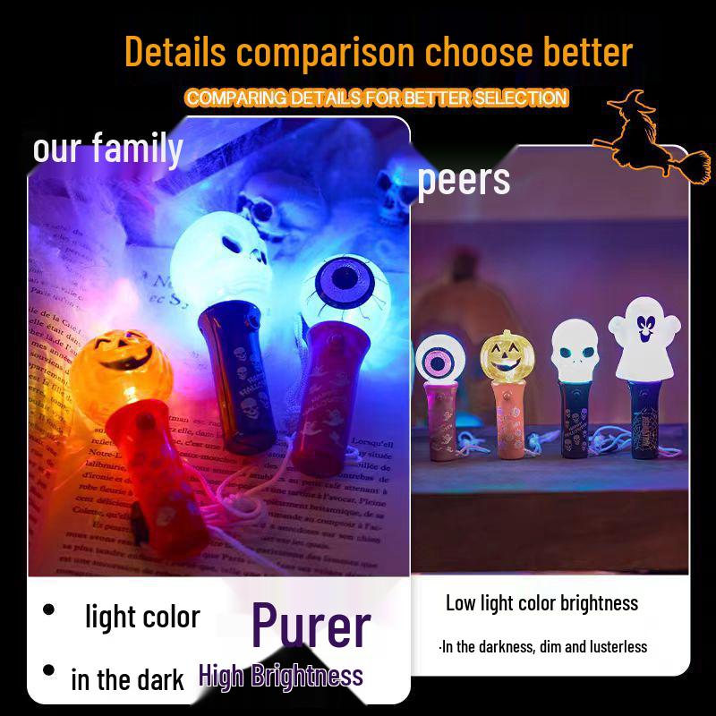 Children's Halloween Pumpkin Glow Stick Ornaments - Photo Props & Small Gifts