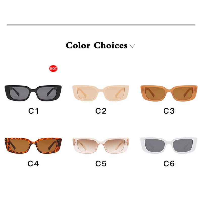 Retro Rectangle Sunglasses Women Brand Designer Vintage Small Frame Sun Glasses Ladies Classic Black Square Oculos De Sol