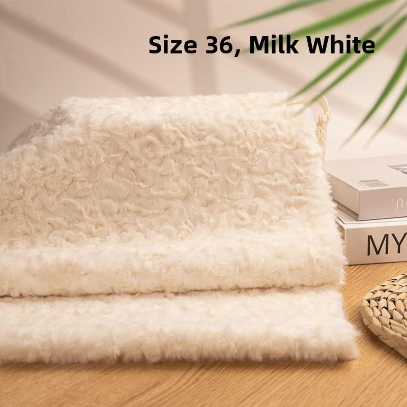 Thickened Rabbit Fur Brushed Cotton Doll DIY Fabric Rose Patterned Fur Collar Clothing Material Home Decor Sponge Pad Fabric
