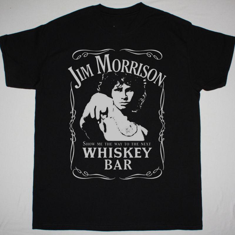 JIM MORRISON WHISKEY BAR T-shirt Black Short Sleeve All Sizes S to 345XL Unisex T-Shirt S