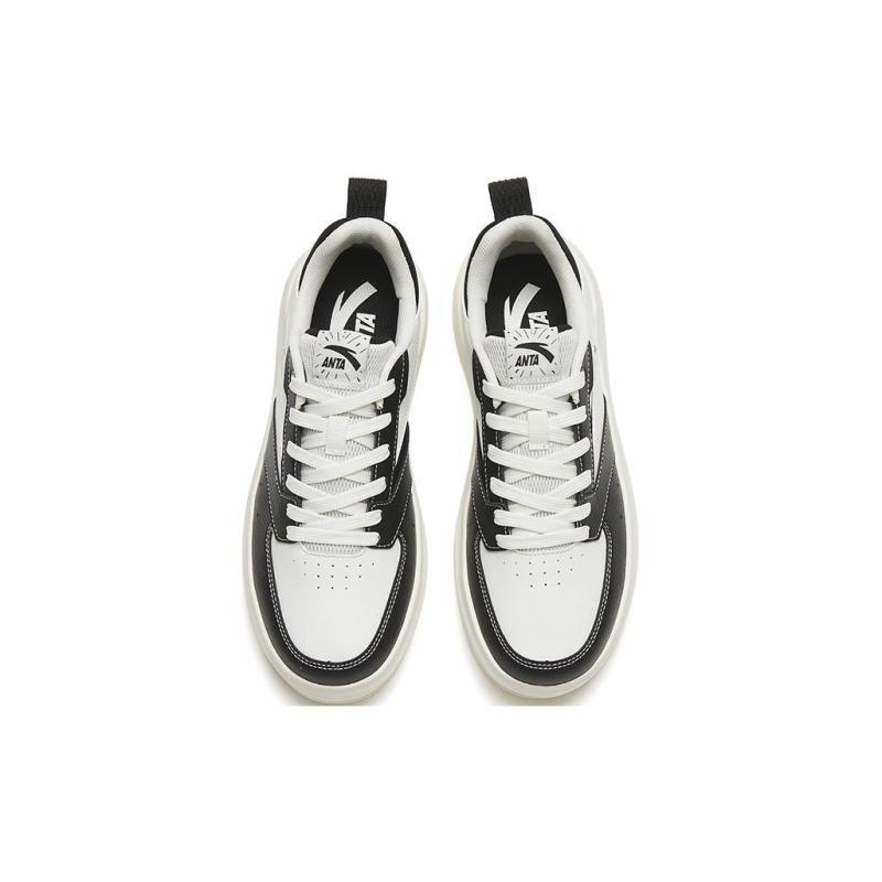 Anta Anti-Slip Wear-Resistant Low-Top Skateboard Shoes Women's White Black Sneakers 922328060-4