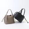 Niche Design Texture Soft Bag Portable Vegetable Basket Bag Versatile Commuter Drawstring Single Shoulder Crossbody Bucket Bag Women