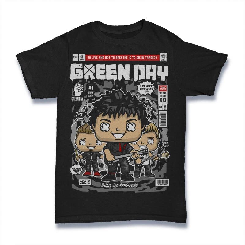 

Green Day Pop Culture Action Figure Rock Punk T-Shirt Shirt Tee Man Woman M