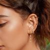[Worn by Eunbi Kwon] Gold Sparkle 925 Silver Ring Earrings E061-05G