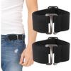 Adjustable Invisible Elastic Waist Belt Metal No Hole Pants Strap  Travel Outdoor Use