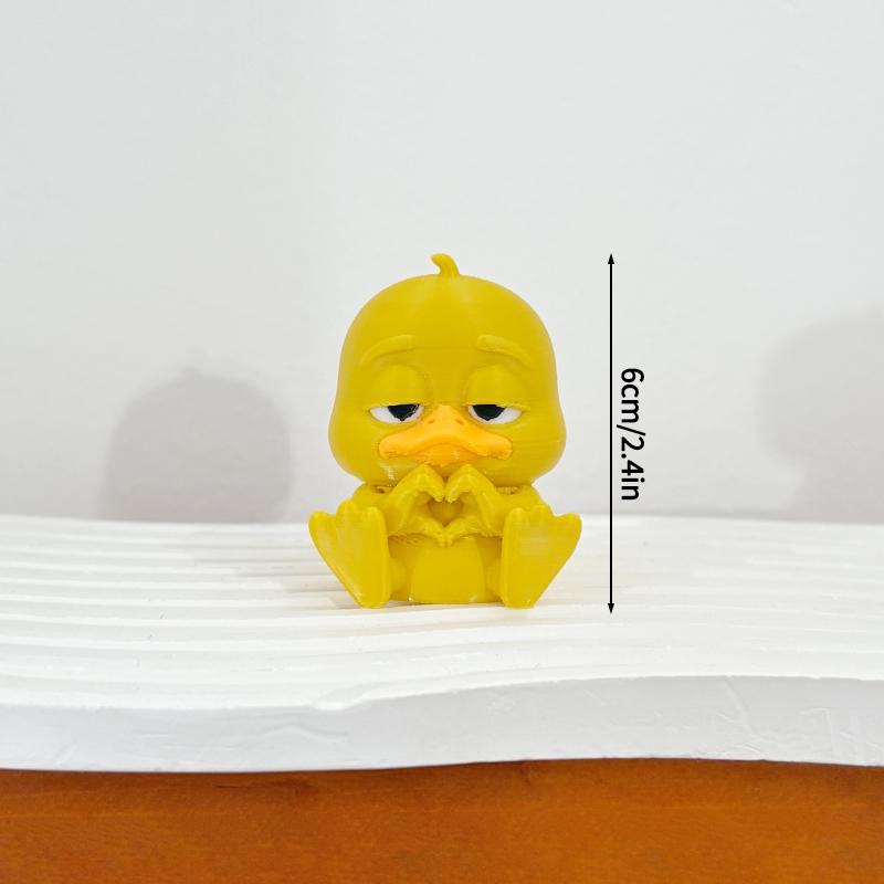 3D Ornament Rozzlobená kachna Vtipná bílooká žlutá kachna Stolní doplňky Domácí dekorace a Dekorace do auta Párty dárek