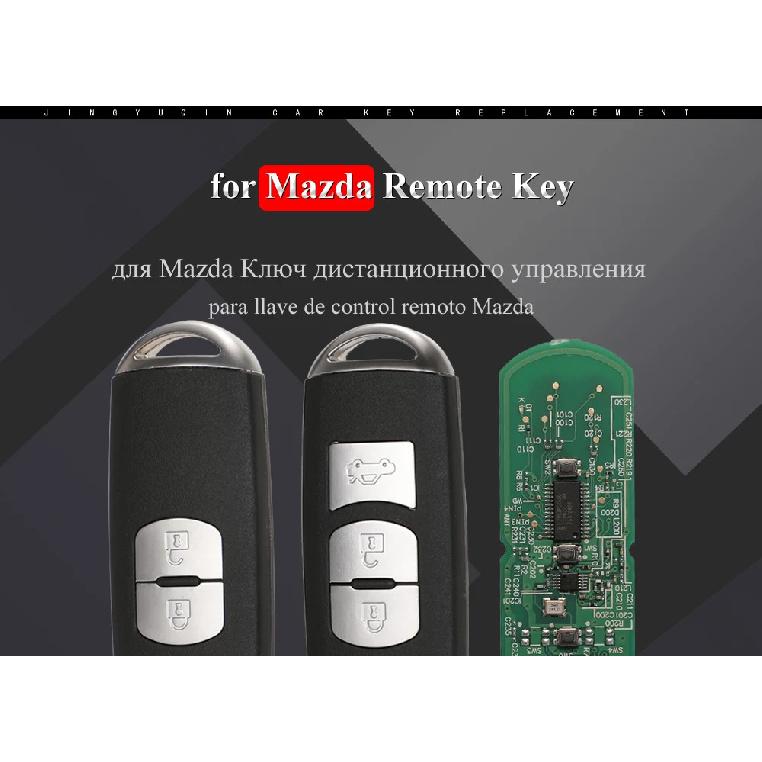 Jingyuqin 433Mhz ID49 2/3 Buttons Smart Key Fit for MAZDA CX-3 Axela CX-5 Atenza Model SKE13E-01 SKE13E-02 Car Remote Control