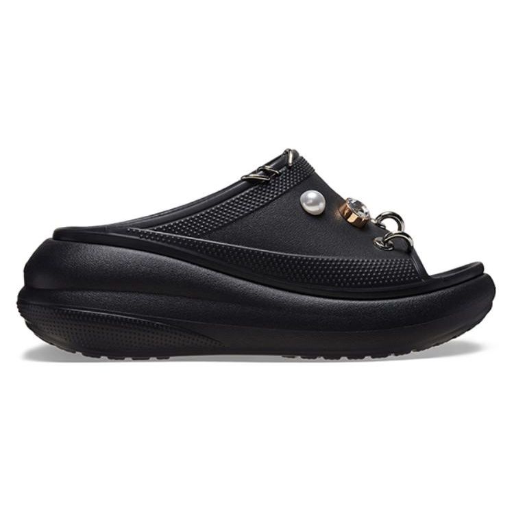 Crocs Fashionable Versatile Simple Comfortable Slide Sandals Women Footwear Black 210081-001