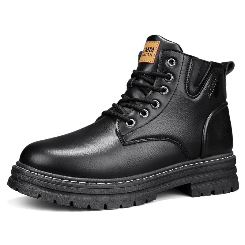 

Men s boots spring and autumn Joker British casual boots fashion youth soft-soled non-slip comfort outdoor high-top work boots 43