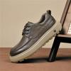 Men's shoes autumn and winter new breathable thick-soled heightening casual shoes trendy versatile leather shoes men