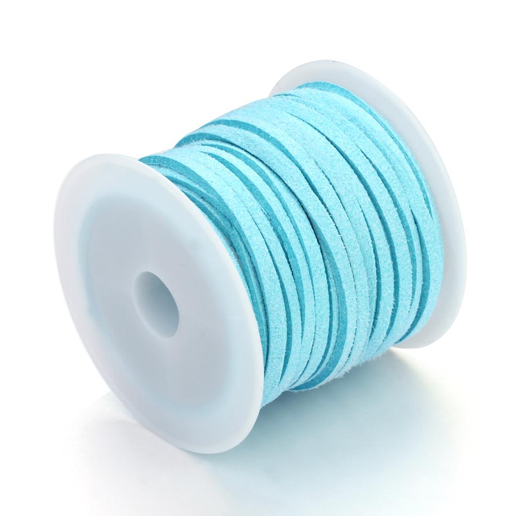 5m/roll Color 1.5mm Flat Faux Suede Braided Cord Korean Velvet Thread Leather Rope for DIY Bracelet Jewelry Making Accessories