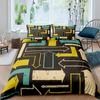 Arrow Sign Comforter Cover Set Watercolor Colorful Arrow Sign Duvet Cover Geometric Microfiber Bedding Set 3pcs for Kids Girls