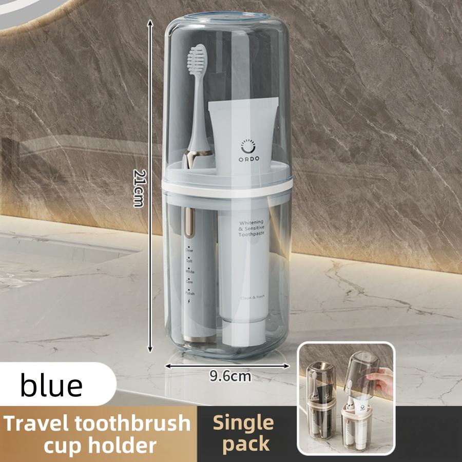 

Travel Wash Cup Set Toothbrush Box Toothbrush Storage Box Rinsing Cup Portable Toothbrush Cup Toothbrush Cup Set синий
