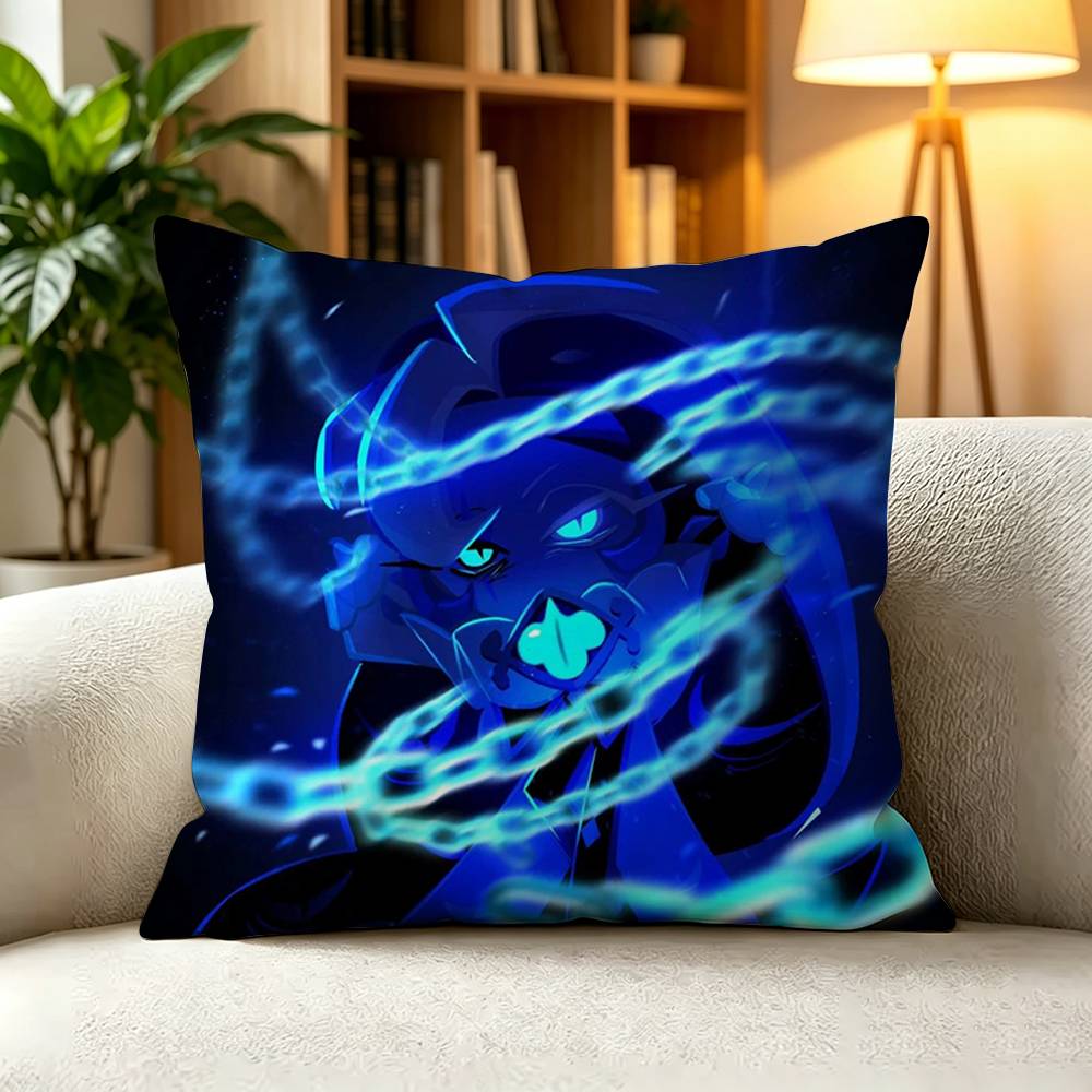 Shadow Milk Cookie Cookie Run Kingdom Dark Jester Game Pillow Case Square DoubleSided Sofa Cushion Cover Bedroom Bedside Pillow