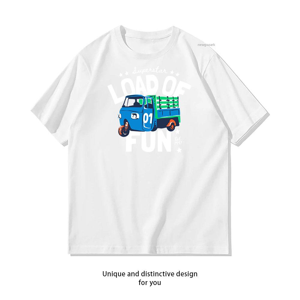 

Superstar Load of Fun cotton T shirt Unisex Adult couple streetwealtops tee Short sleev Casual 4XL