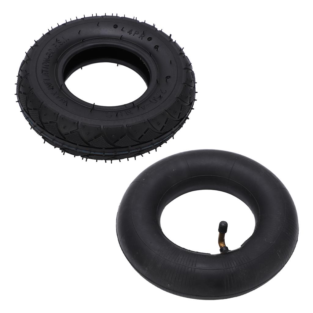 2.50?4 Tire and Inner Tube Set Rubber Inner Outer Tyre Replacement for Scooters Electric Wheelchairs