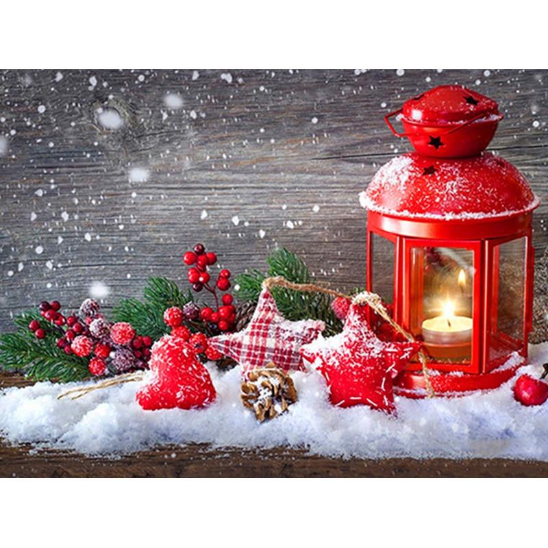 New 5D DIY Diamond Painting Snow Scene Diamond Embroidery Christmas Cross Stitch Full Round Drill Home Decor Manual Gift