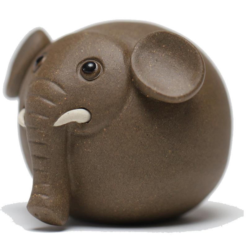 

Yixing Purple Clay Calf Elephant Tea Pet Handmade Exquisite Miniatures Tea Figurine Play Toys Tea Statue Ornaments Supplies