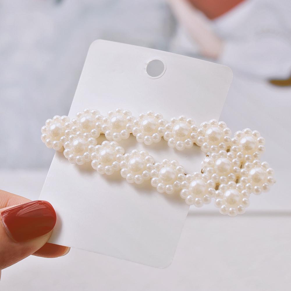 1PC Elegant BB Hair Pins Metal Fashion Barrettes Hairpins  Korea Chic Imitation Pearl Hair Clip Hair Styling Accessories