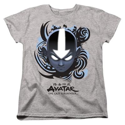 Avatar De Laatste Luchtmeester Luchtmeester Blauw En Zwart Kanji Dames T-shirt Atletisch