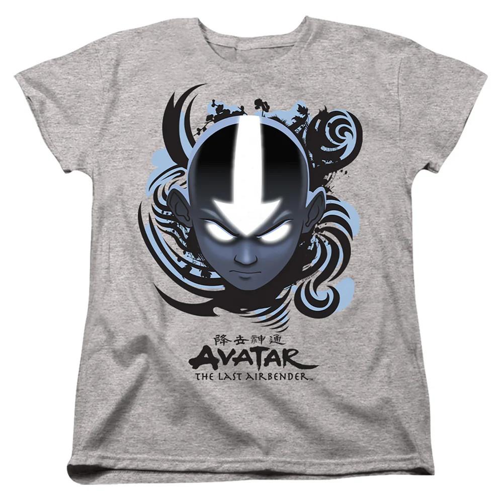

Avatar The Last Airbender Airbender Blue And Black Kanji Womens T Shirt Athletic S