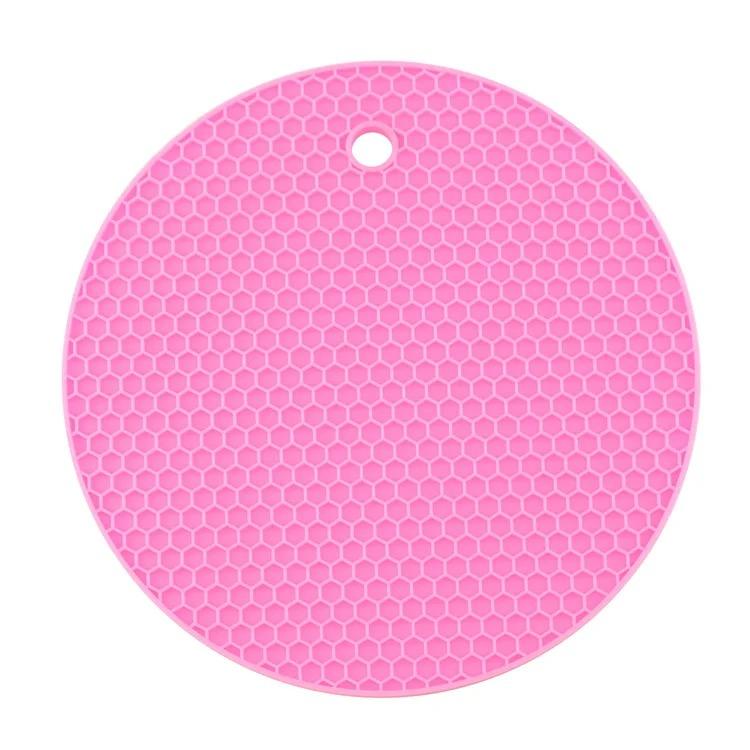 17.5cm Round Heat Resistant Silice Mat Drink Cup Coasters N-slip Pot Holder Table Placemat Kitchen Accessories Onderzetters