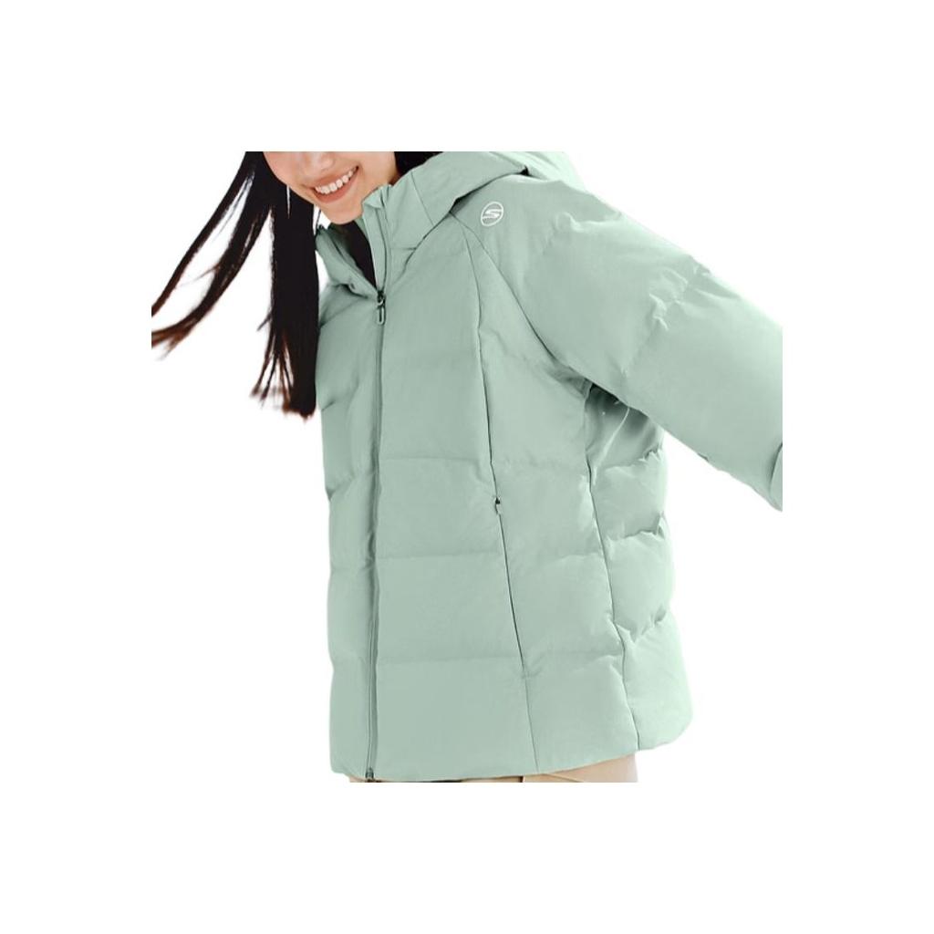 Skechers Windproof Waterproof Oil-Resistant Warm Anti-Cold Anti-Static Antibacterial Sports Casual Comfortable Hooded Short Down Jacket P424W058-04PY