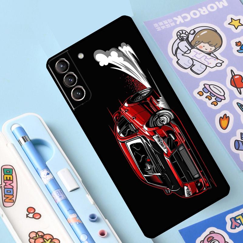 Coque JDM Car Evo Pour Samsung Galaxy S23 S21 FE S20 FE S22 Plus Note 20 Ultra Note 10 S8 S9 S10 Plus