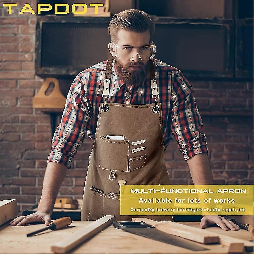 Chef Apron, Adjustable Cross Back Canvas Apron,waterdrop Resistant Multipurpose