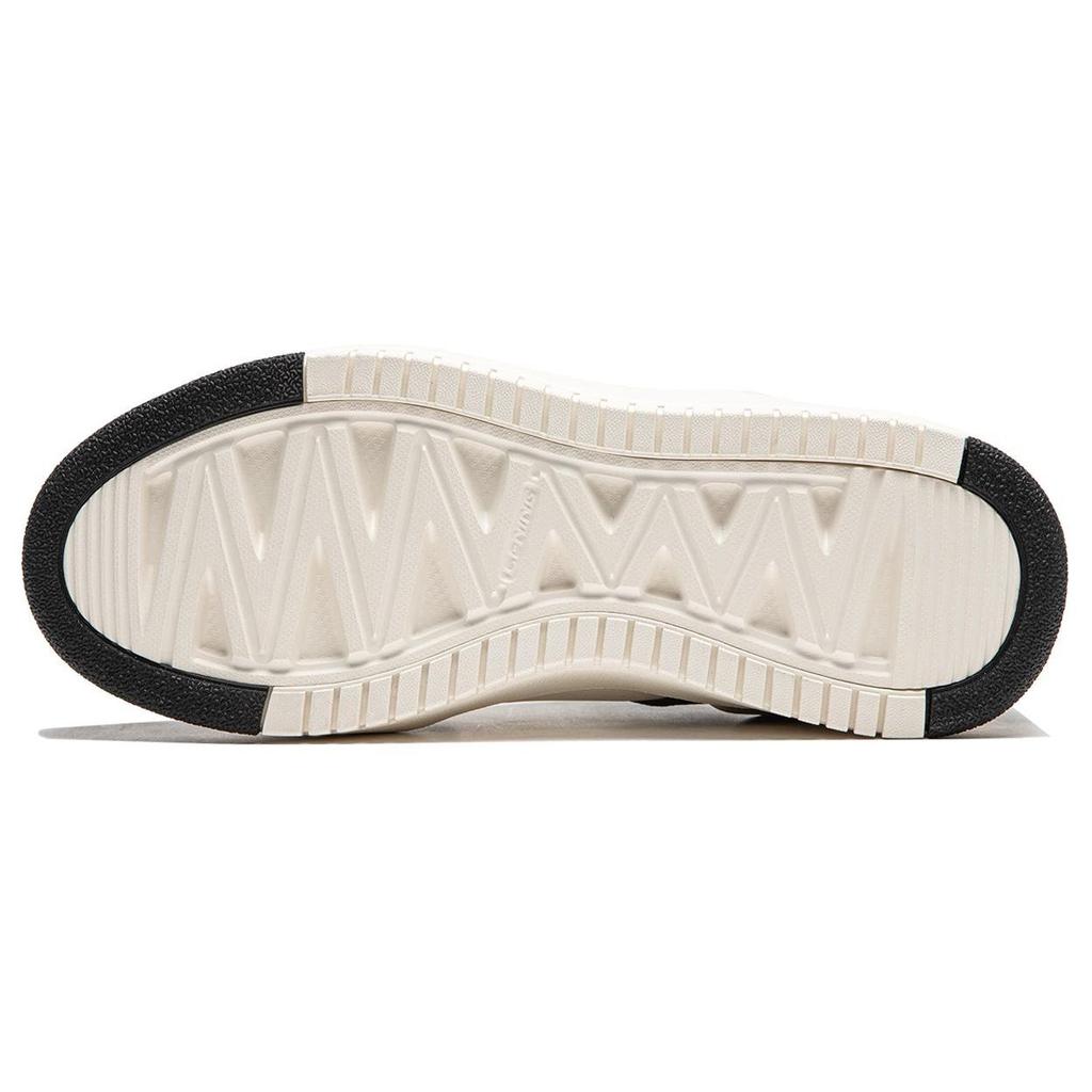Li Ning Cheese Casual Versatile Comfortable Thick Sole Height Increasing Non-Slip Low-Top Skate Shoes Women sneaker Black White AGCU104-4